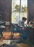 Frau am Schreibtisch (Woman at writing desk), 1898