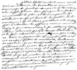 Fragment of a letter from Alix Payen recopied in his memoirs, dated 18 April.