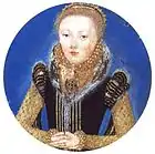 Portrait of Elizabeth I attributed to Levina Teerlinc, c. 1565. The Royal Collection