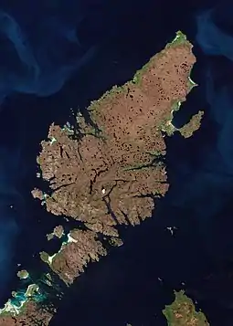 June 2018 satellite photograph of Lewis and Harris