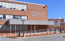 Front entrance of Reginald F. Lewis High School in Hamilton Hills (2007)