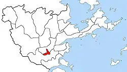 Location in Lianjiang County