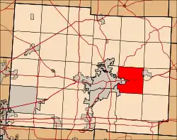 Location within Licking County