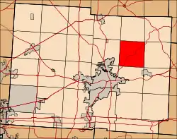 Location of Mary Ann Township in Licking County