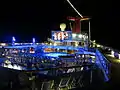 Lido deck, at night