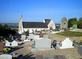 The church and cemetery in Liercourt