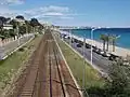 The line arriving at Cannes