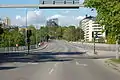 Northern section of the bridge passing over the park Rålambhovsparken.