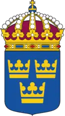 The lesser coat of arms of Sweden