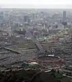 View of Lima District from the San Cristobal hill, showing the Acho bullring.