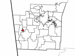 Location of Lincoln Township in Washington County