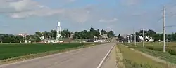 Lindsay, seen from the west onNebraska Highway 91, September 2010