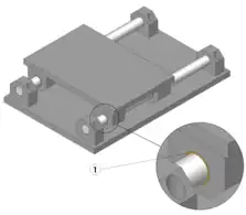 A sliding table with four cylindrical bearings (1)