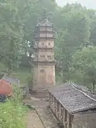 The stupa in the temple.