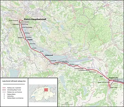 Linksufrige Zürichseebahn en