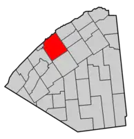 Map highlighting Lisbon's location within St. Lawrence County.