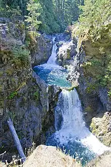 A picture of Little Qualicum Falls.