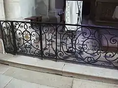 Railings in the choir.