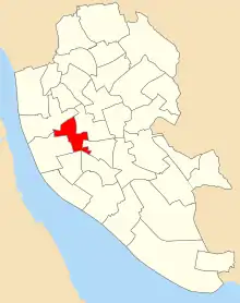 Map of the 1980 boundaries of Smithdown ward