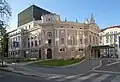 Ljubljana Opera House after a major restoration in 2011. The expansion is visible in the back.