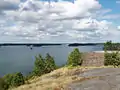 View from Ljusterö huvud, Furusundsleden to the north. Photo: July 2008.