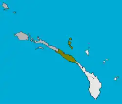 Location of Sentral Niu Ailan Rural LLG in Namatanai District of New Ireland Province in Papua New Guinea