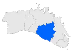 Map of Alaior in Menorca