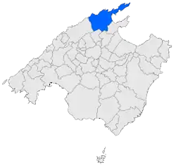 Location of Pollença in Mallorca