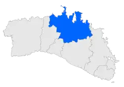 Location of Es Mercadal in Menorca