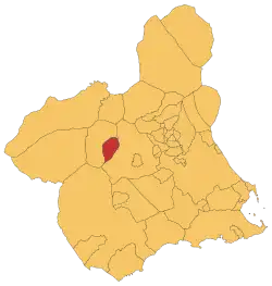 Location in Murcia