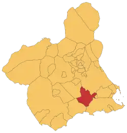 Location in Murcia