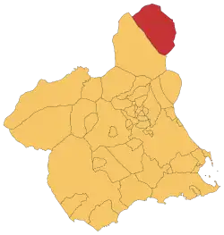 Location in Murcia