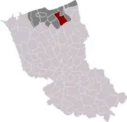 Téteghem in the arrondissement of Dunkirk