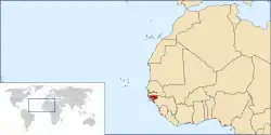 Location of Guinea-Bissau