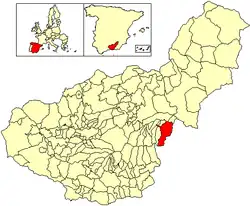 Location of Huéneja