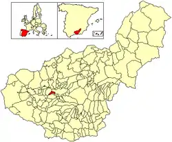 Location of Vegas del Genil