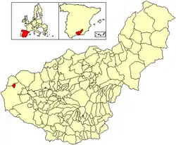 Location of Zagra