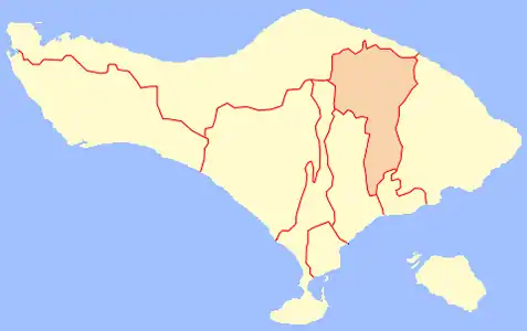 Location within Bali