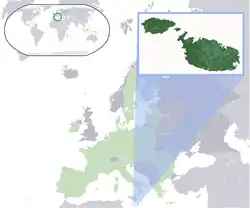 Location of Malta