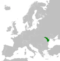 Territory claimed by the Moldavian Democratic Republic