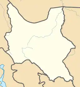 Location of Warawara Lake (Cochabamba) in Bolivia.