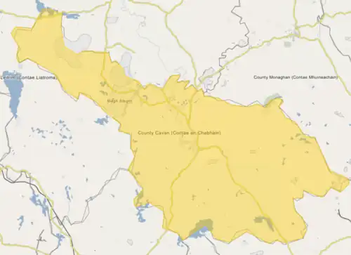 Cootehill is located in County Cavan