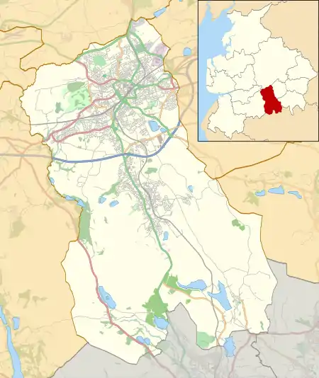 Pleasington is located in Blackburn with Darwen