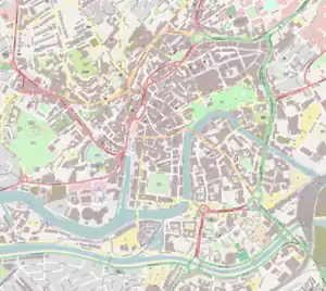 Location of Queen Square in Central Bristol