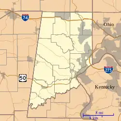 Sparta is located in Dearborn County, Indiana