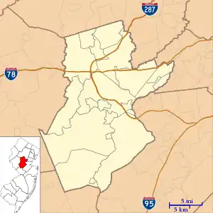 Map showing the location of Hutcheson Memorial Forest