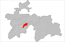 Location of the district in Tajikistan