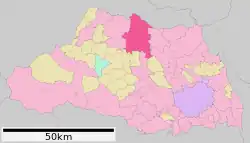 Location of Kumagaya in Saitama Prefecture