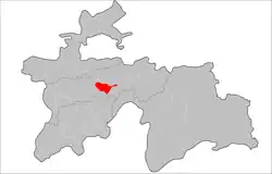 Location of the district in Tajikistan