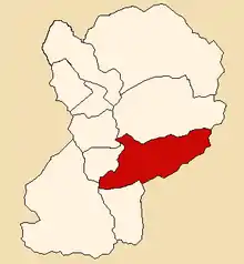 Location of Caraz in the Huaylas province